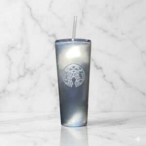 Starbucks Fall 2025 Limited Edition Shiny Silver Stainless Steel Tumbler 24 Oz